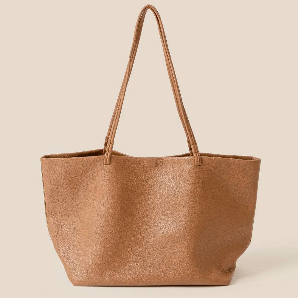 Soft Solid Color Tote Bag