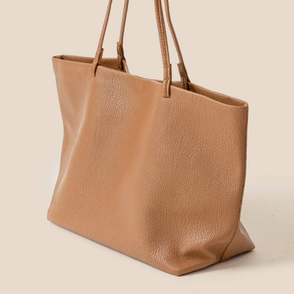 Soft Solid Color Tote Bag