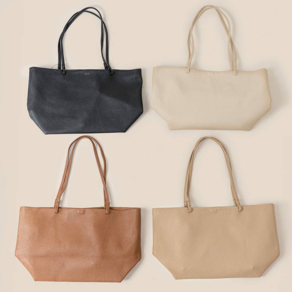 Soft Solid Color Tote Bag