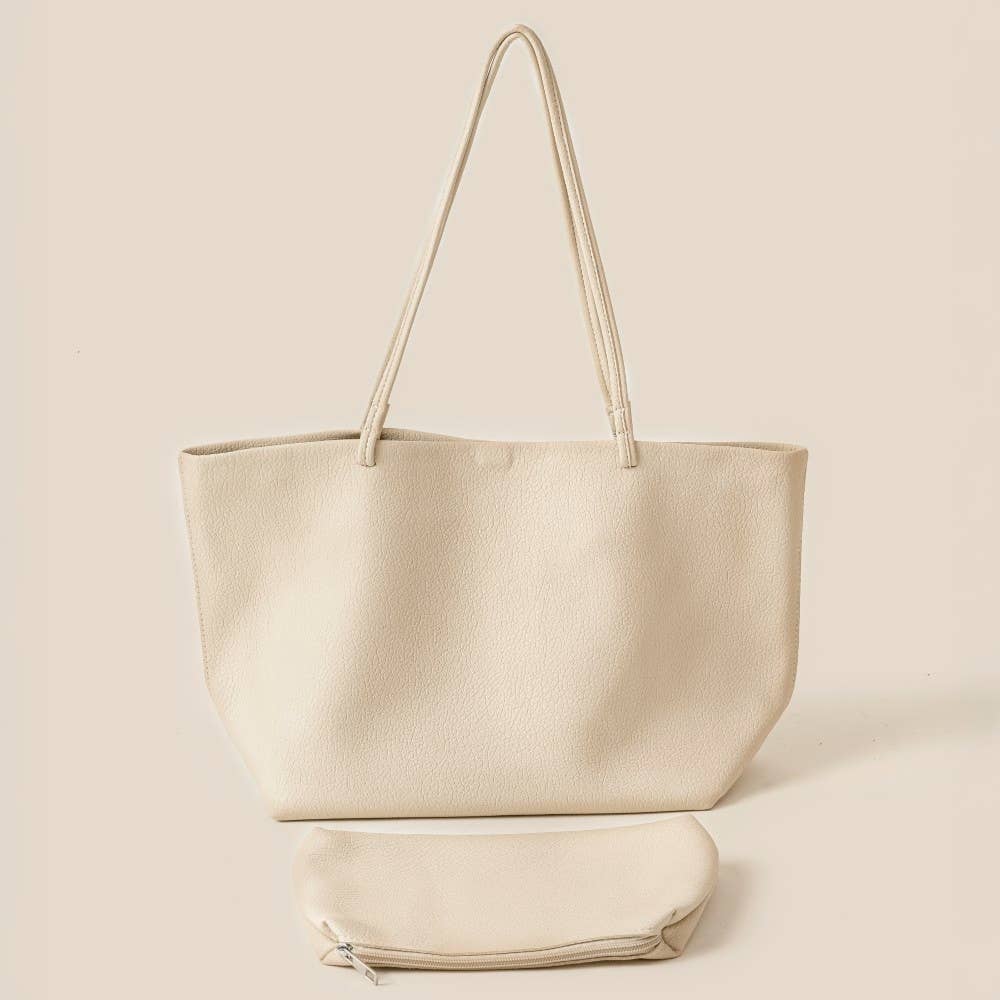 Soft Solid Color Tote Bag