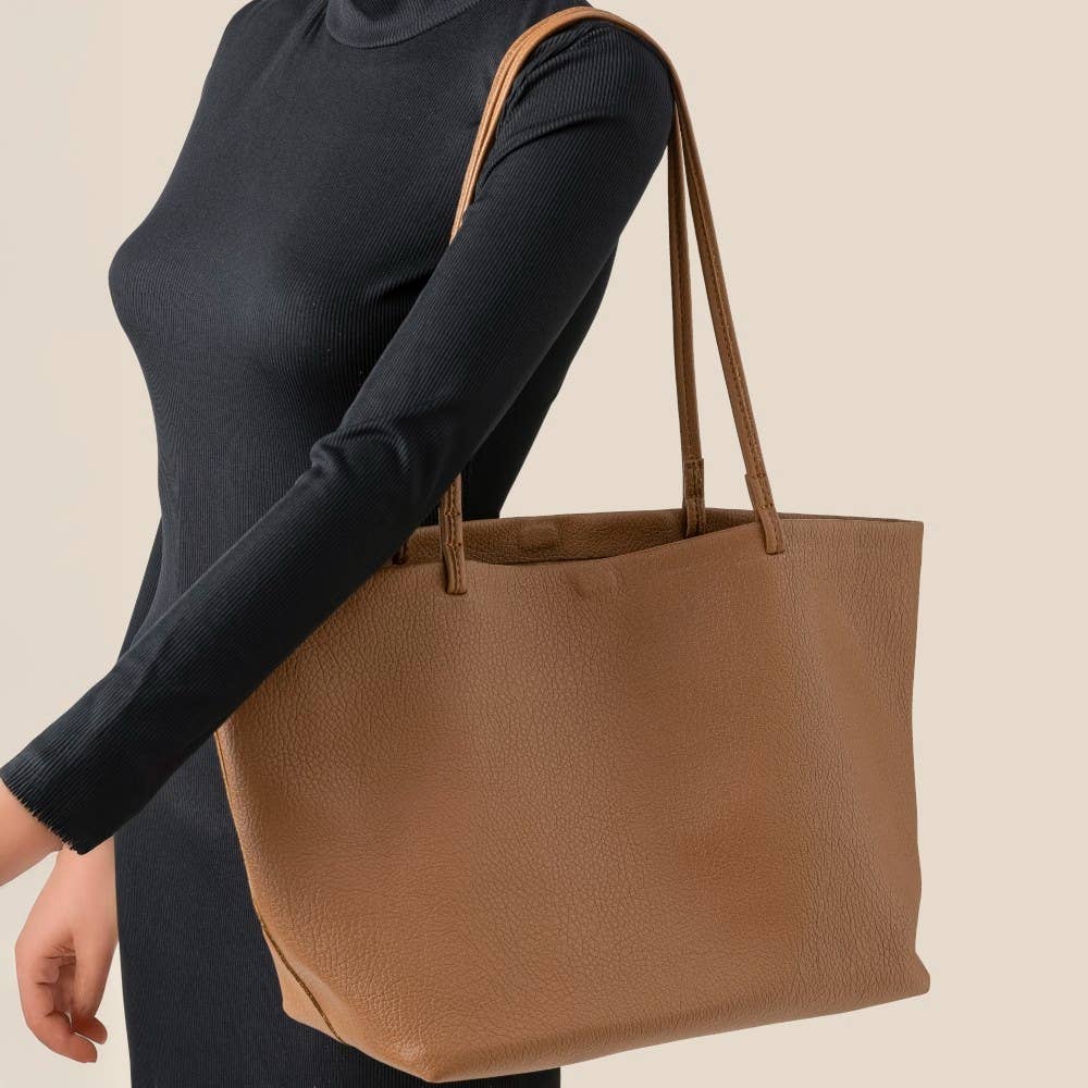 Soft Solid Color Tote Bag