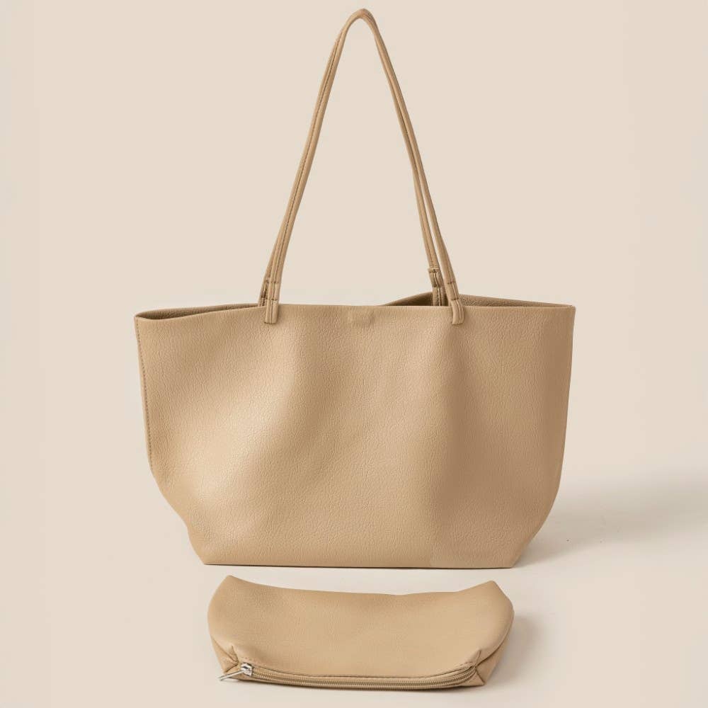 Soft Solid Color Tote Bag