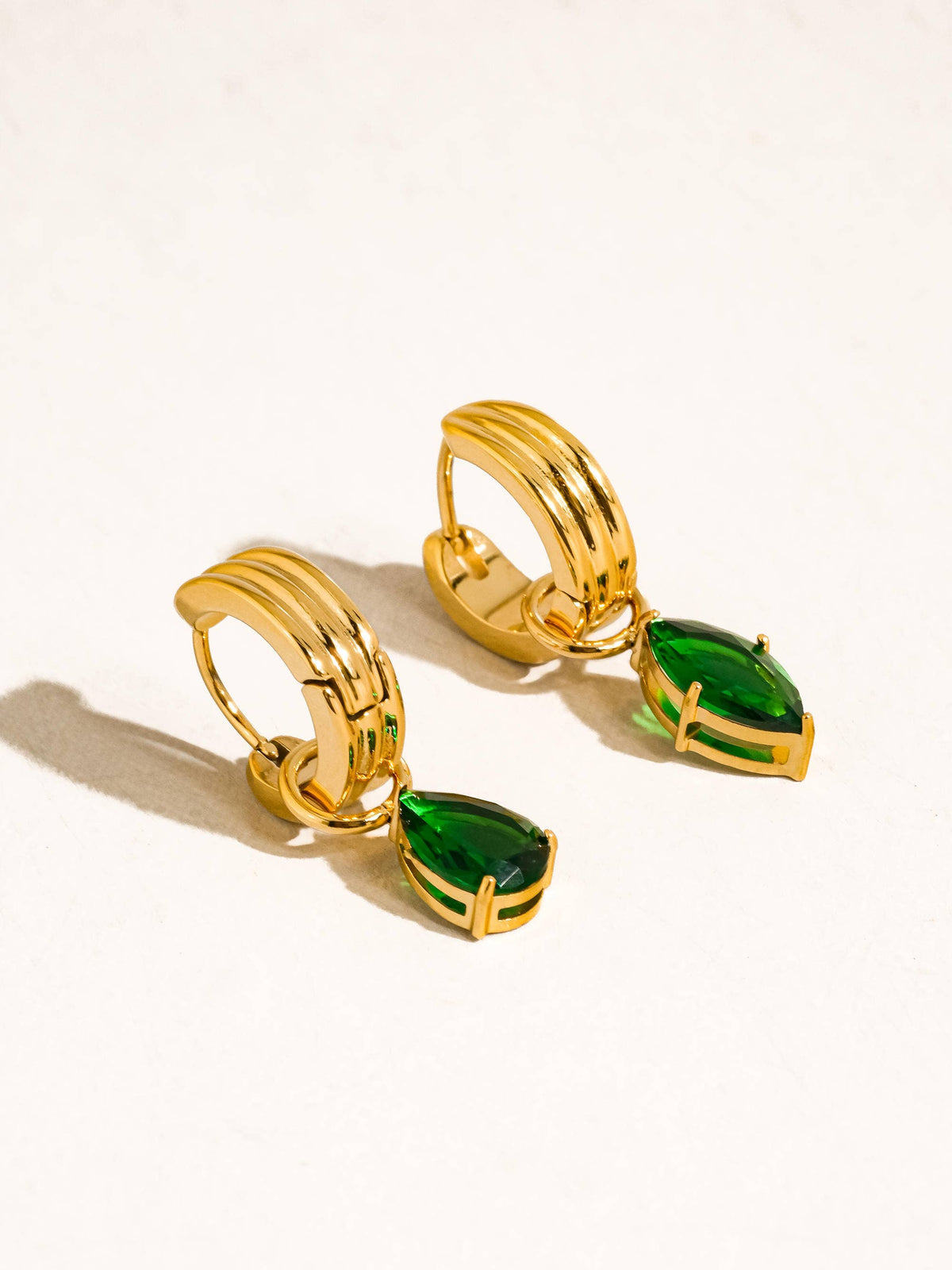 18K Gold Non-Tarnish Teardrop Earrings