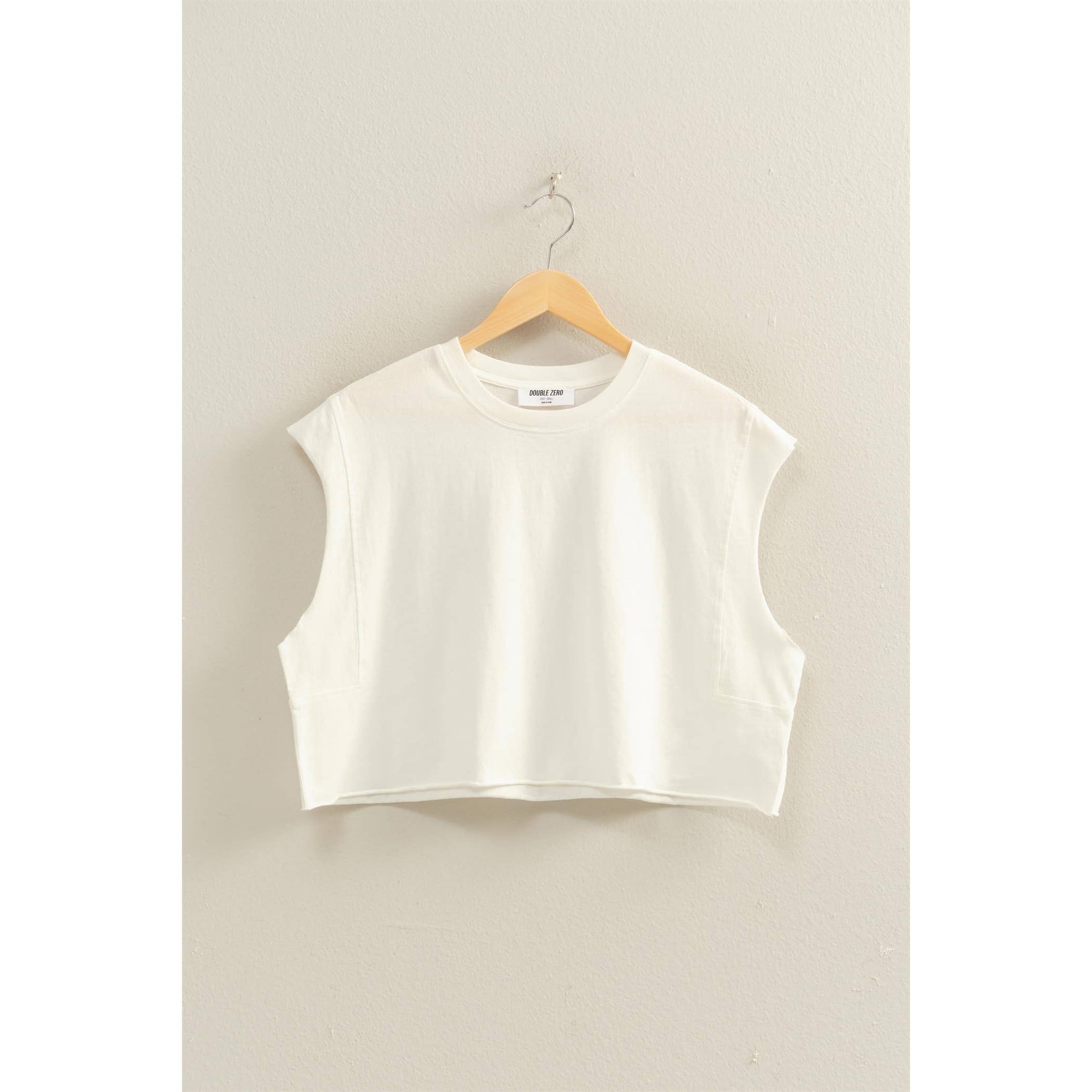 Crew Neck Sleeveless Top