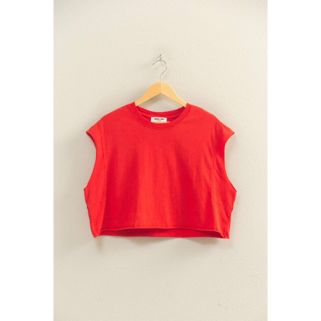 Crew Neck Sleeveless Top