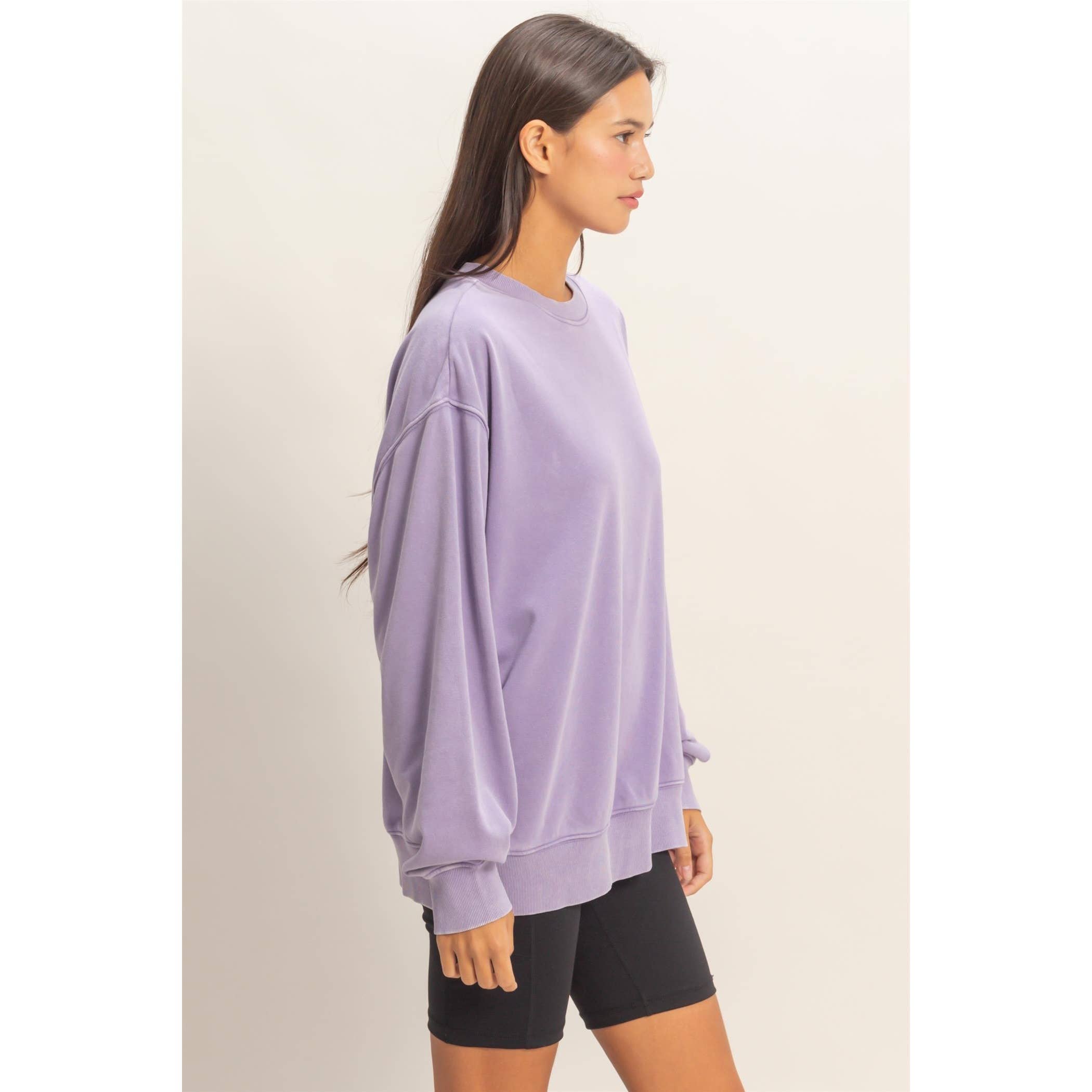 Mineral Washed Crew Neck Sweatshirt