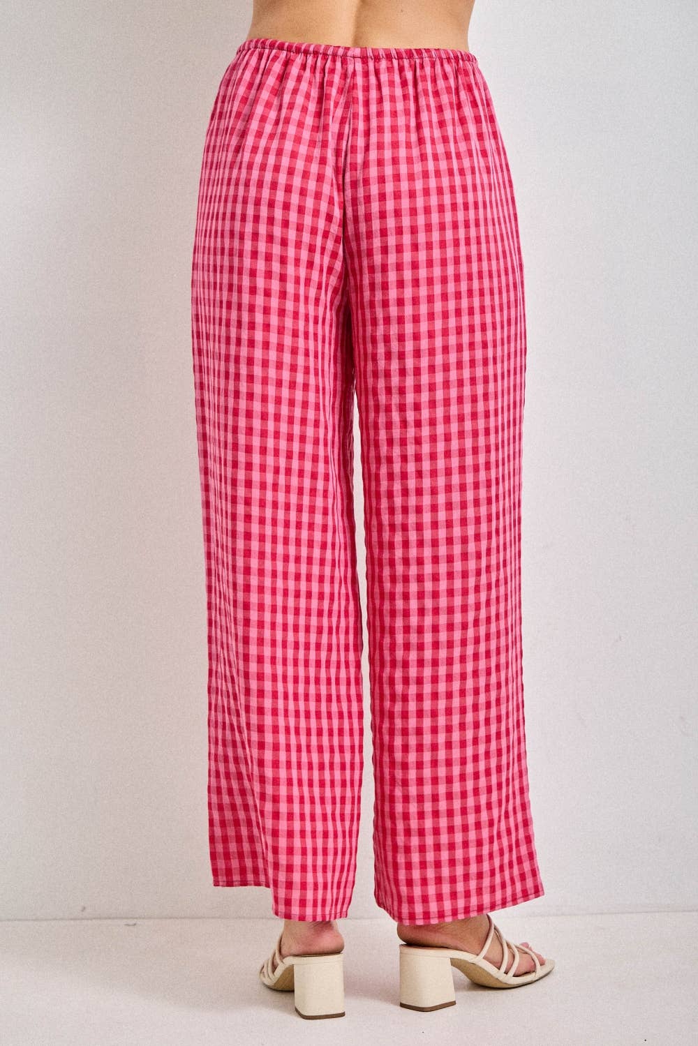 Gingham Drawstring Pant