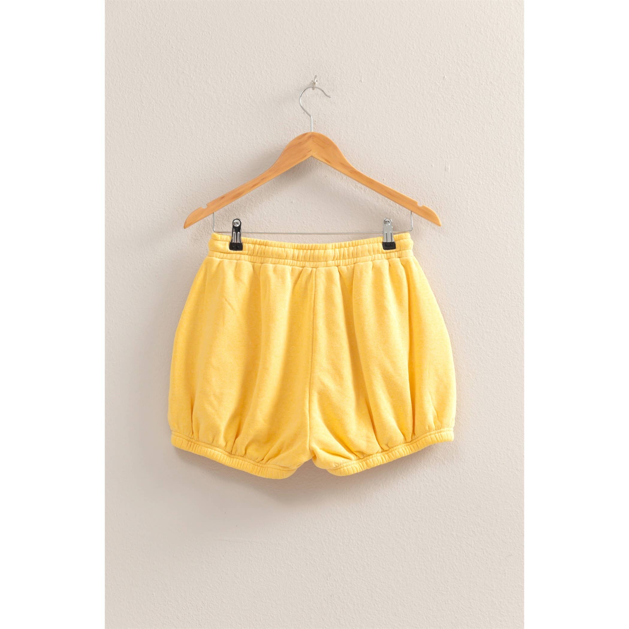 Drawstring Waist Bubbled Hem Shorts
