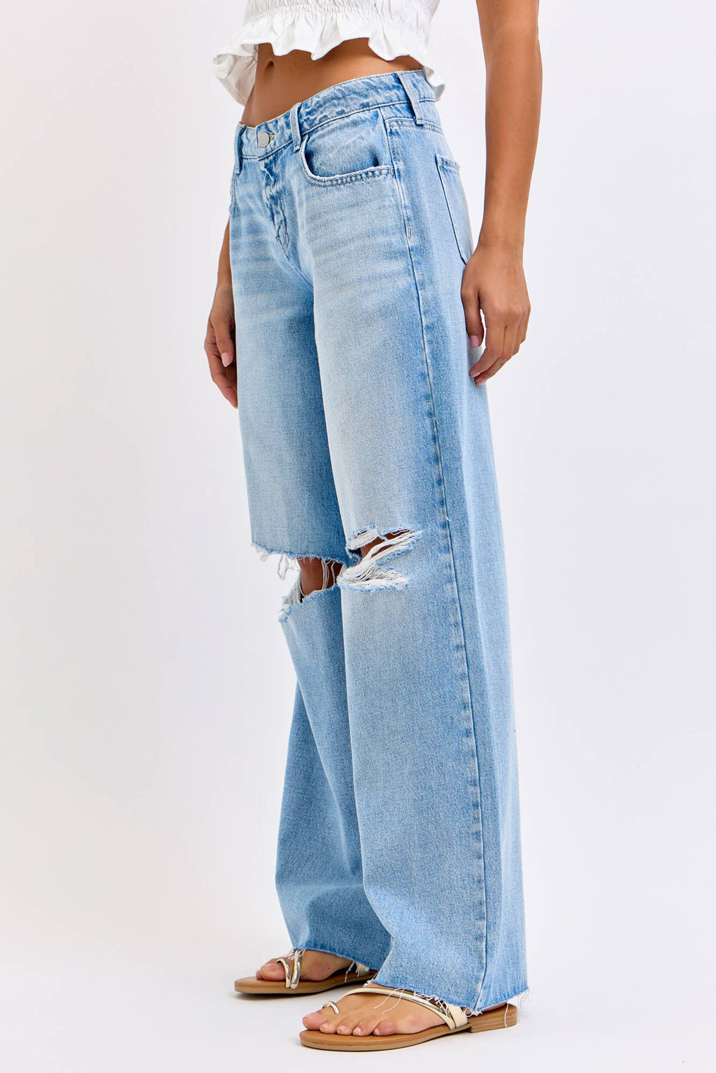 Low Rise Wide Leg Jean