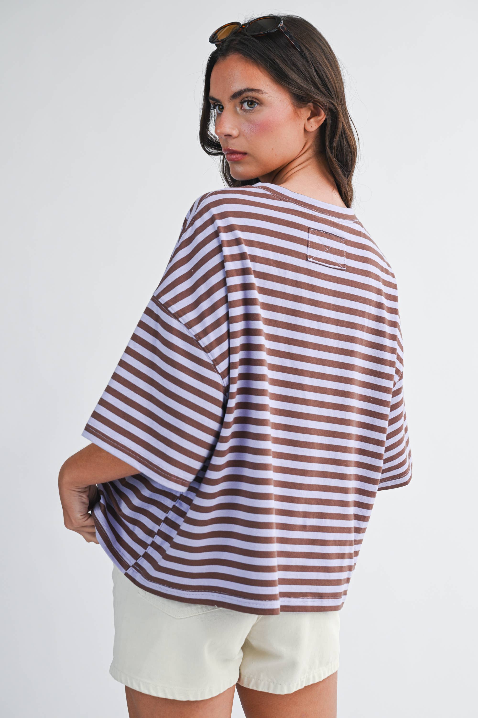 Oversized Stripe Boyfriend Tee
