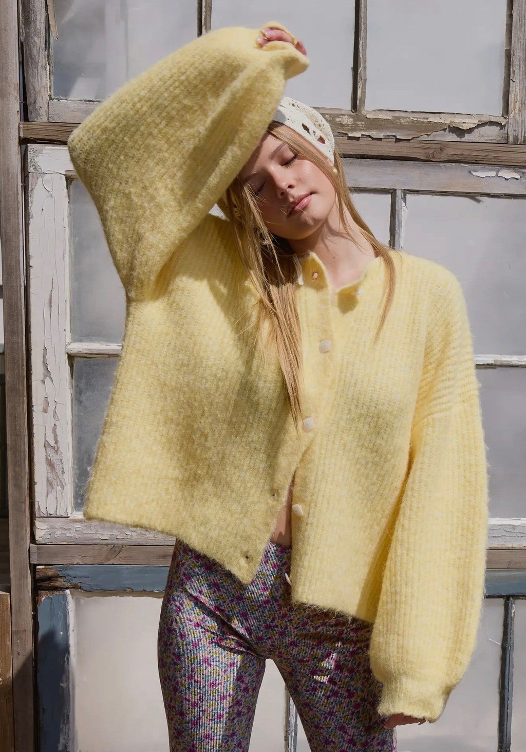 Balloon Knit Cardigan
