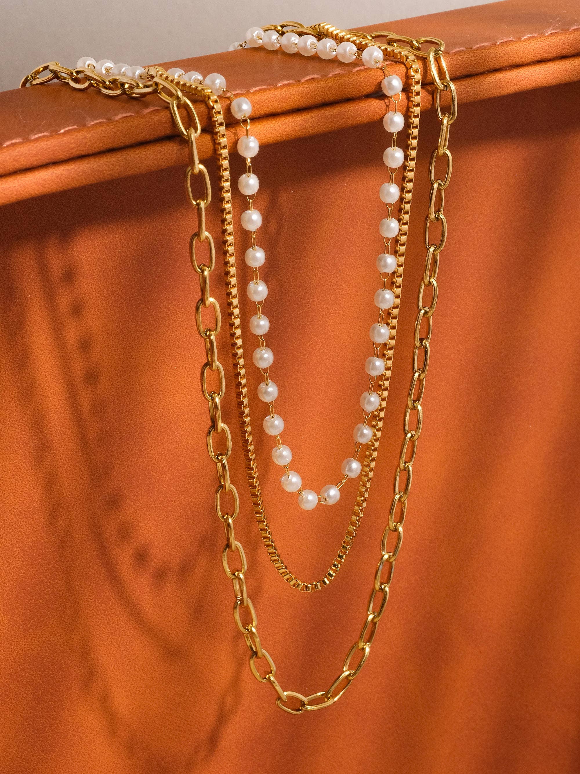 18K Gold Non-Tarnish Kady Pearl Necklace