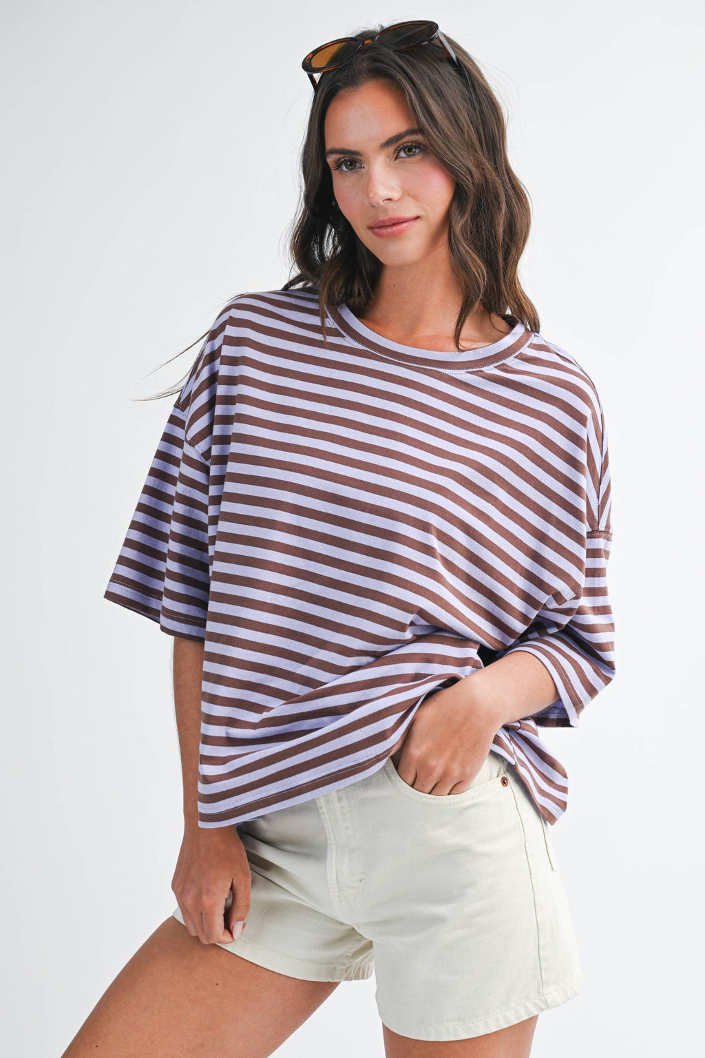 Oversized Stripe Boyfriend Tee