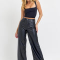 High Rise Leather Pants