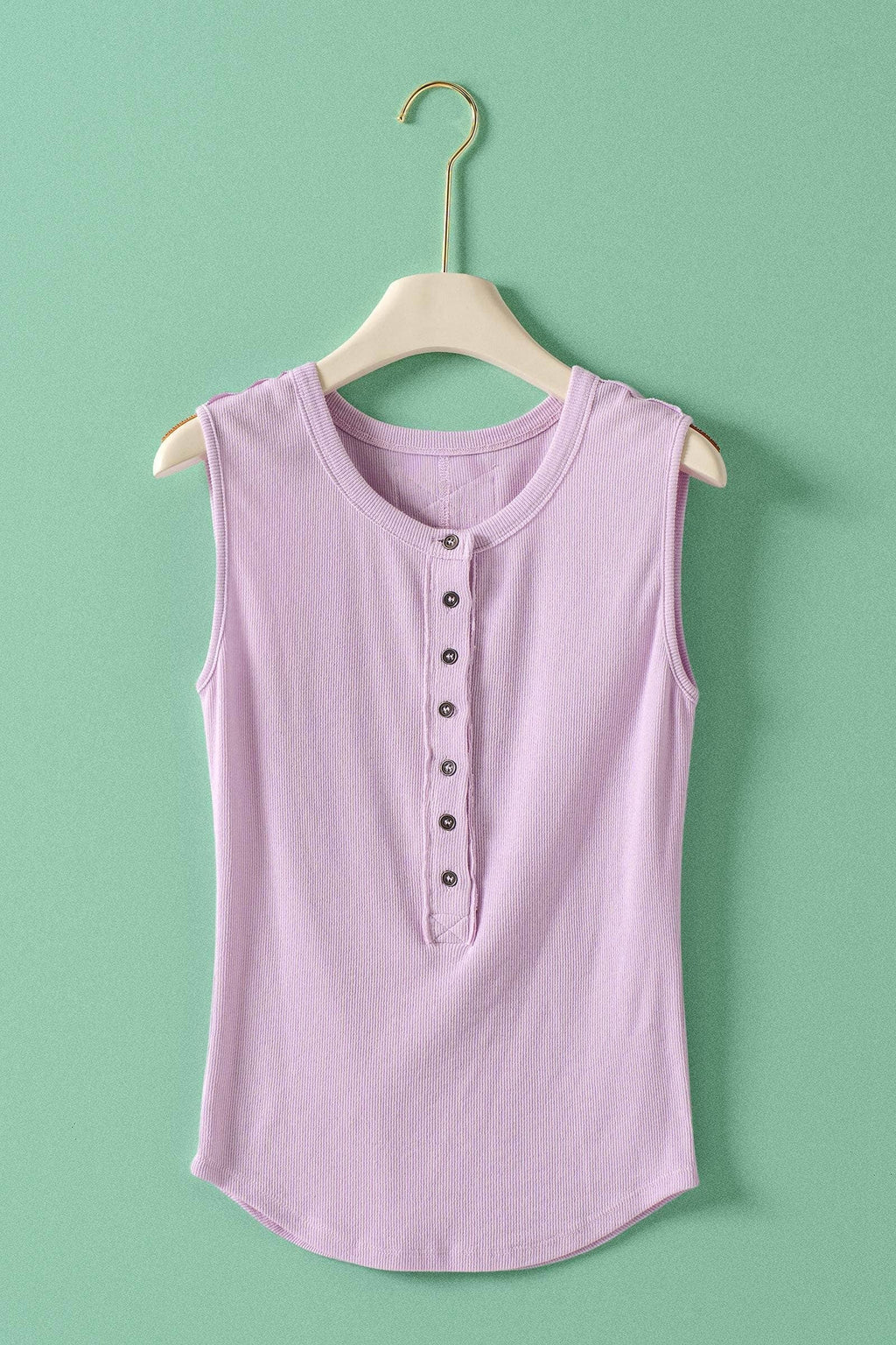 Raw Edge Ribbed Tank