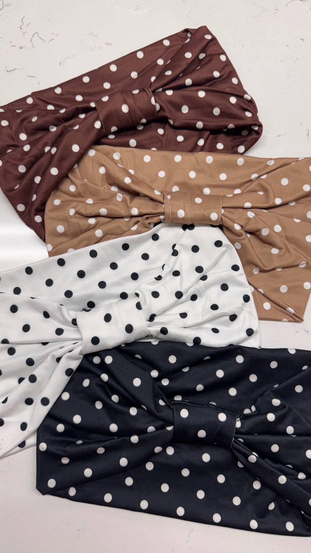 Polka Dot Knot Front Headband
