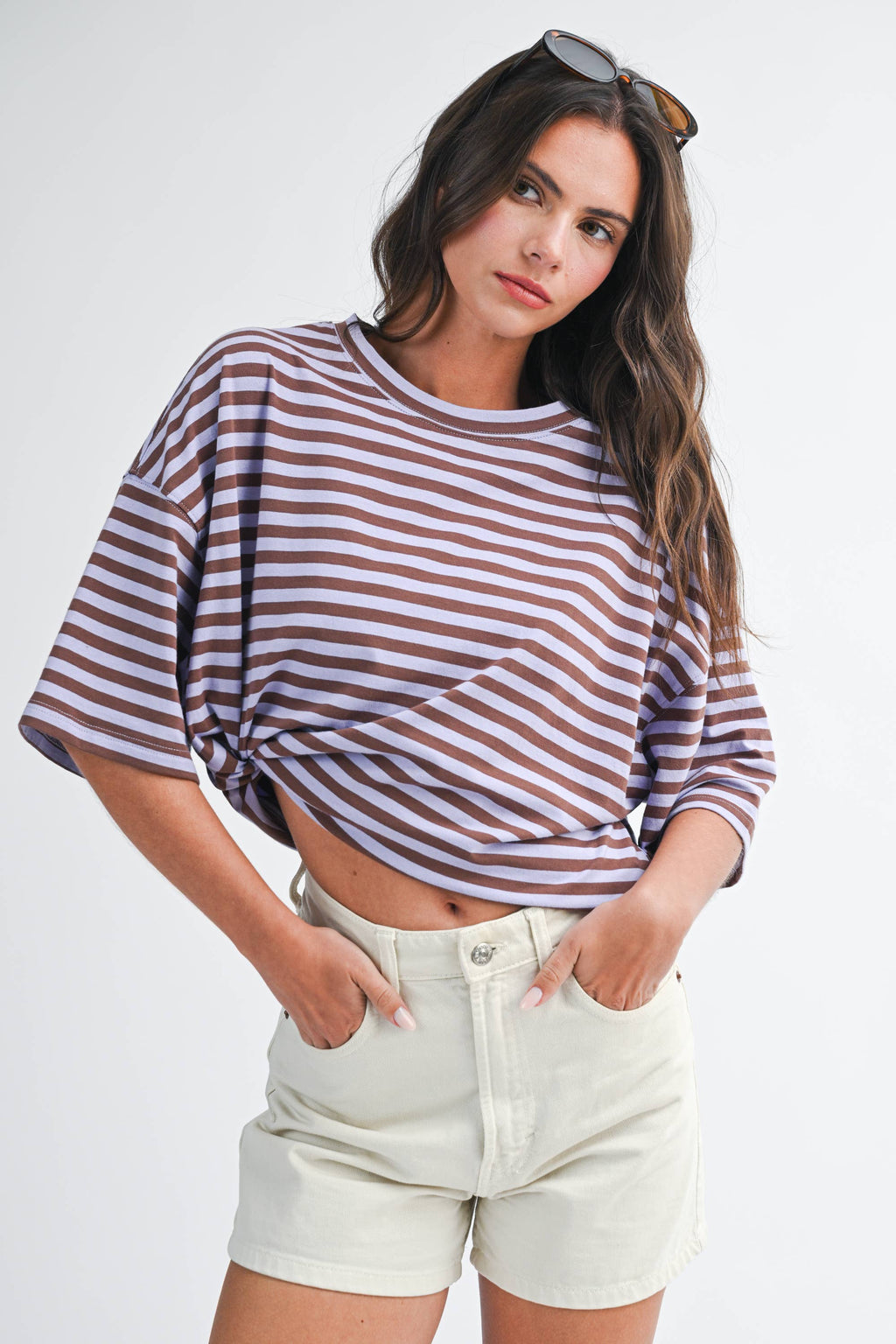 Oversized Stripe Boyfriend Tee