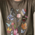 Grey Oversized Butterfly Graphic