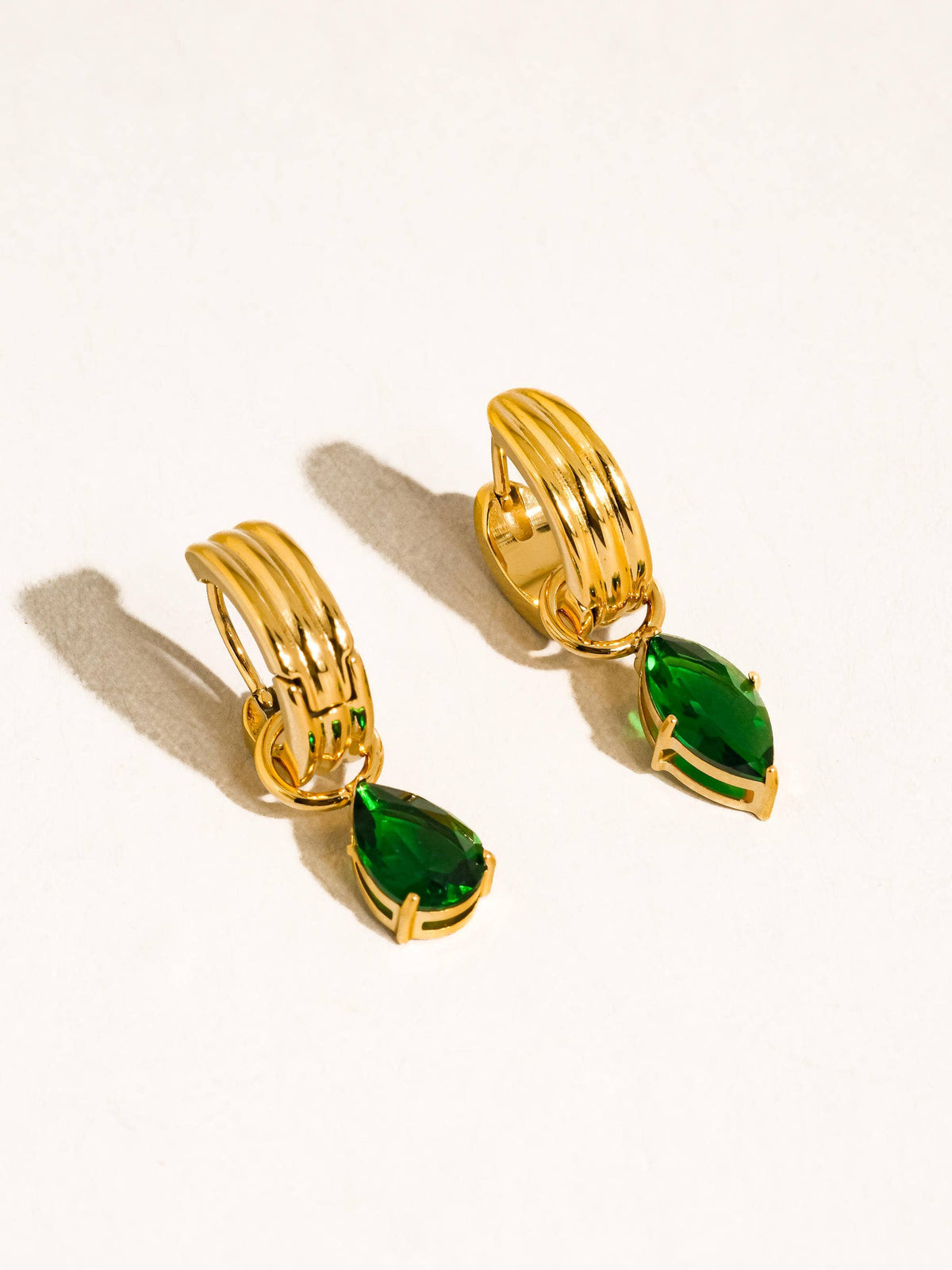 18K Gold Non-Tarnish Teardrop Earrings