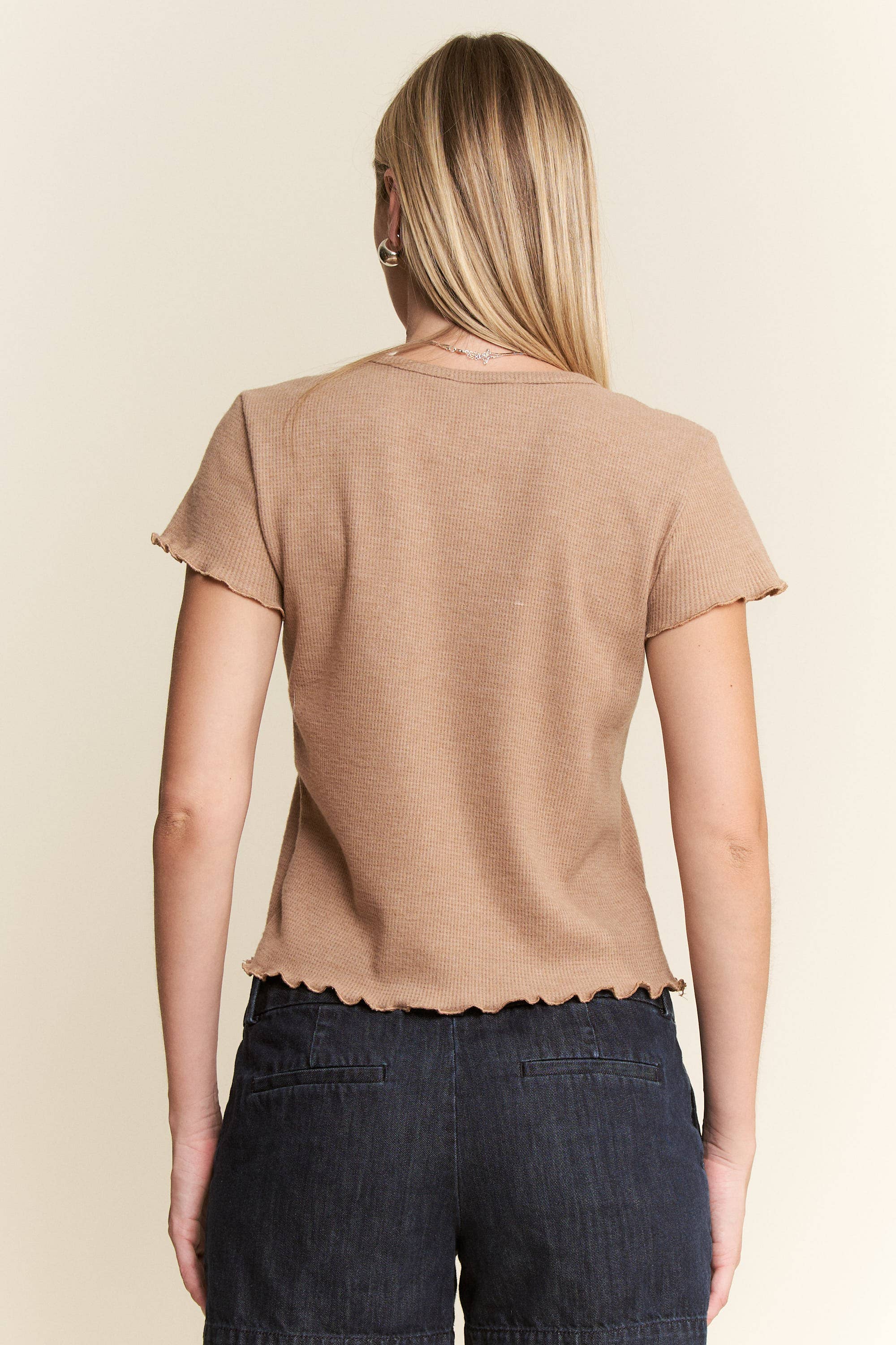 ruffle hem plus top