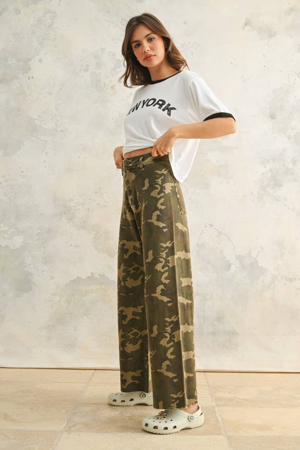 Camo Wide Leg Pants