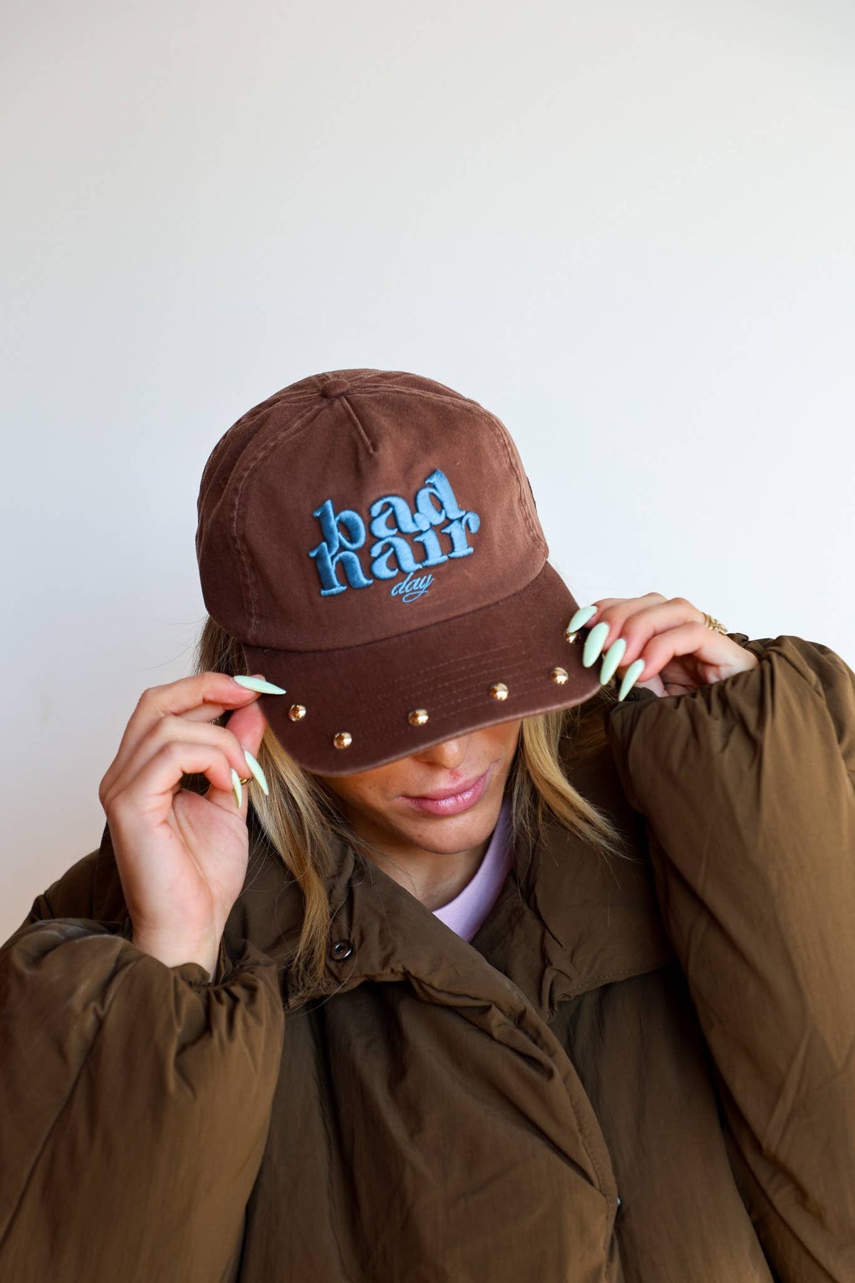 BAD HAIR DAY STUDDED CAP