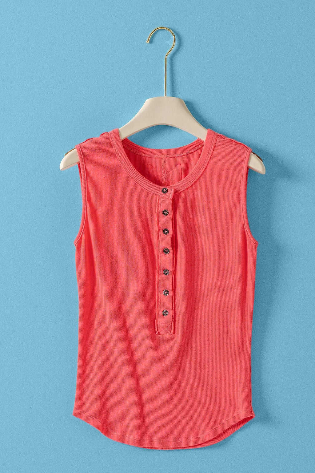 Raw Edge Ribbed Tank
