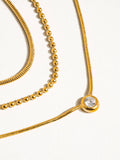 18K Gold Non-Tarnish Paulette Layer Necklace