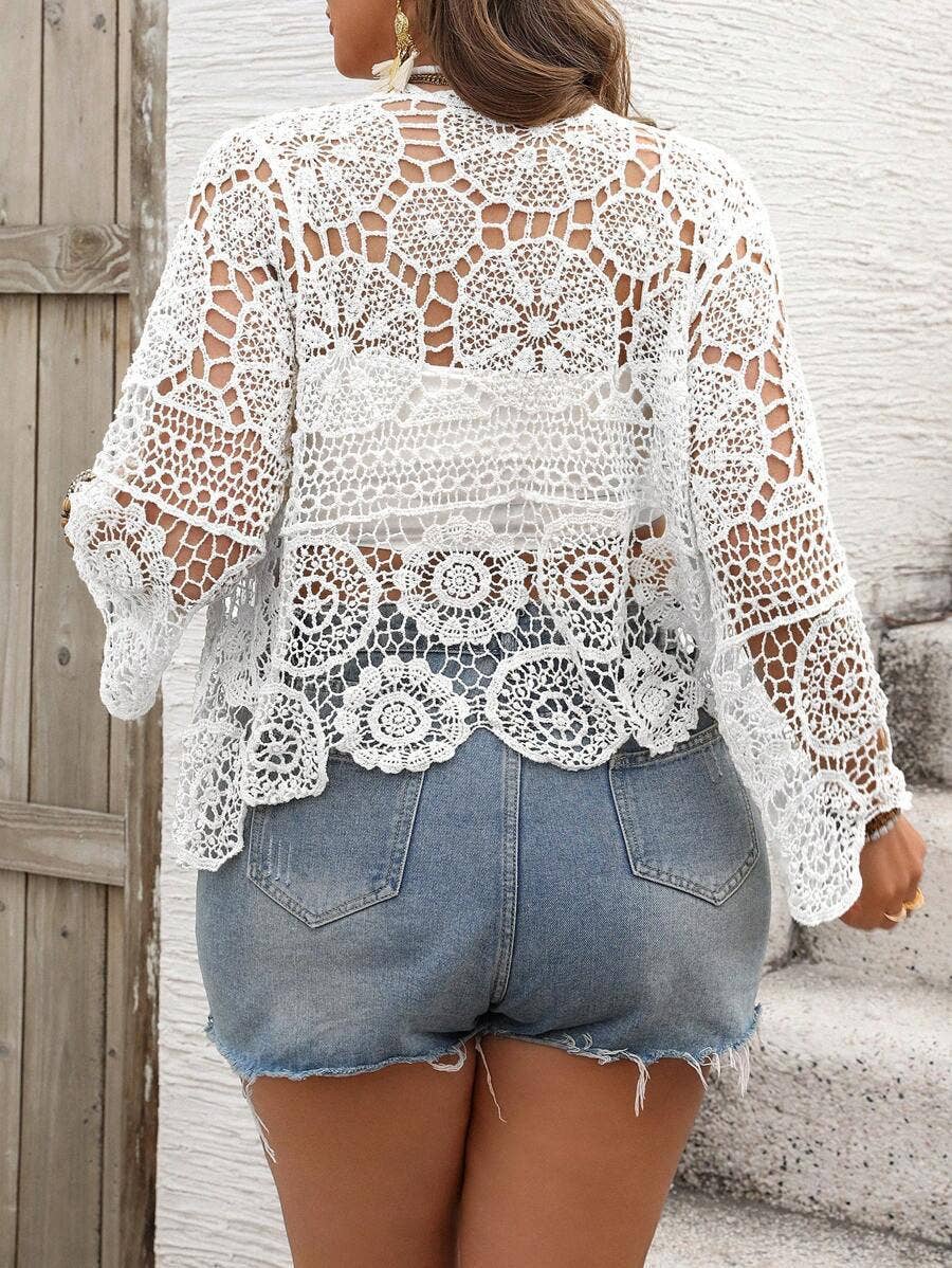 Boho Crochet Lace Cutout Top