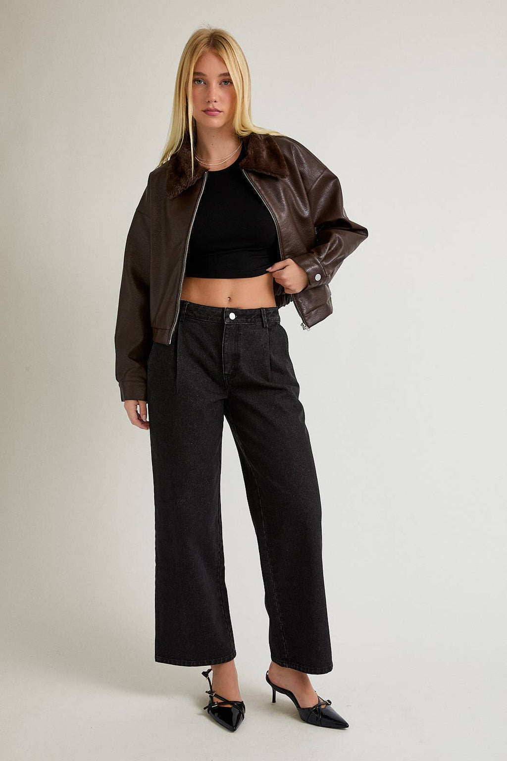 Phoebe Leather Coat