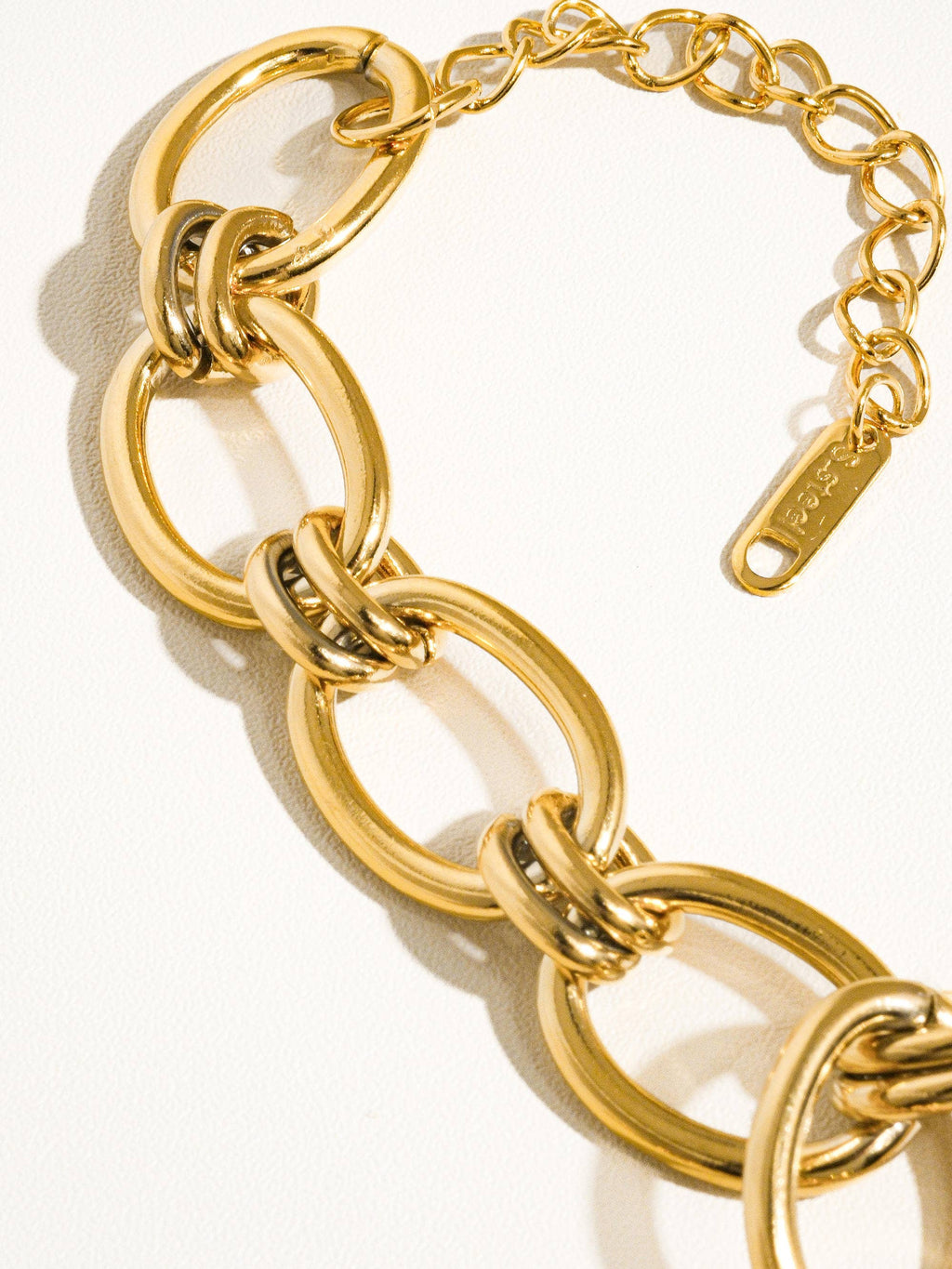 18K Gold Non-Tarnish Bold Tila Bracelet