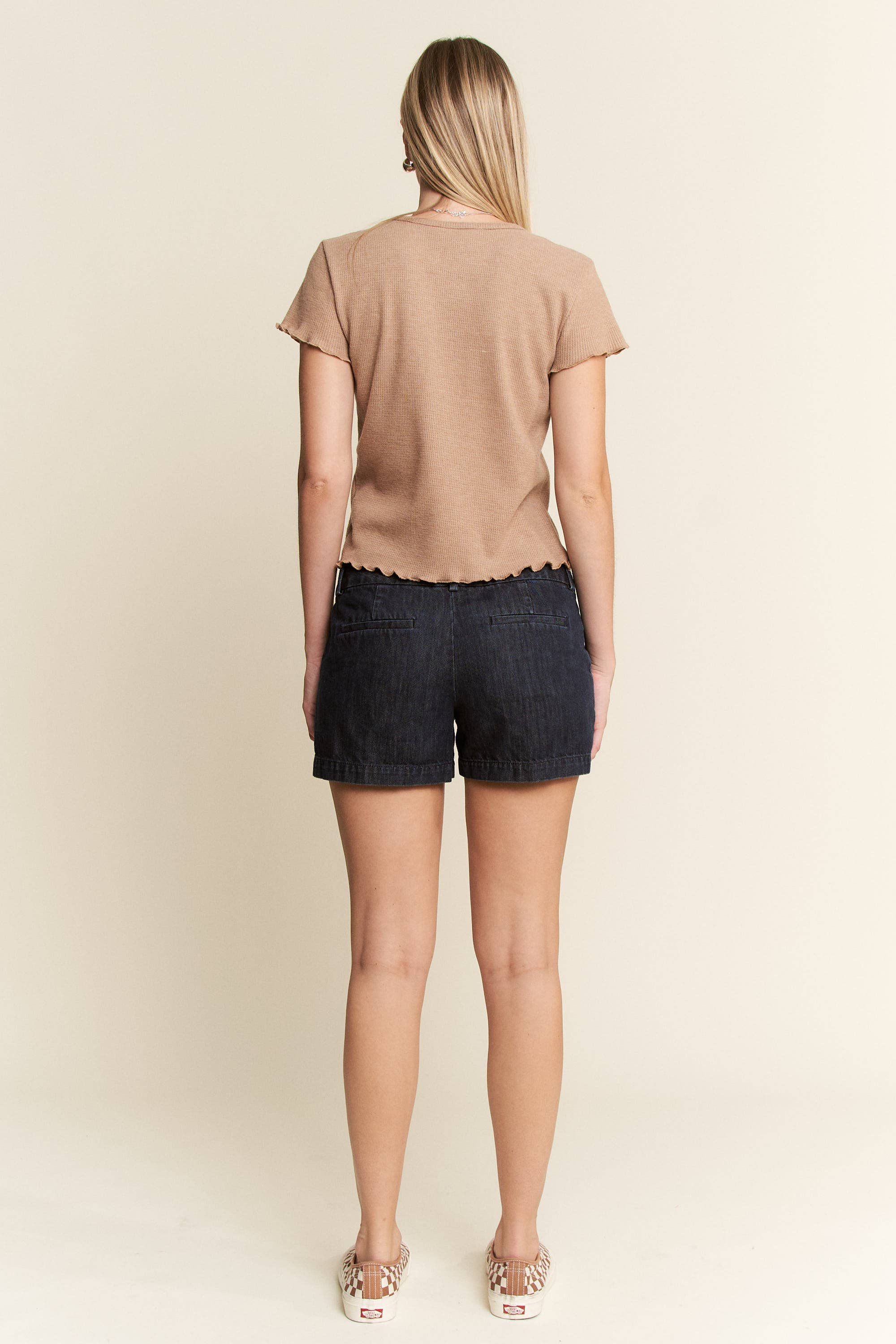 ruffle hem plus top