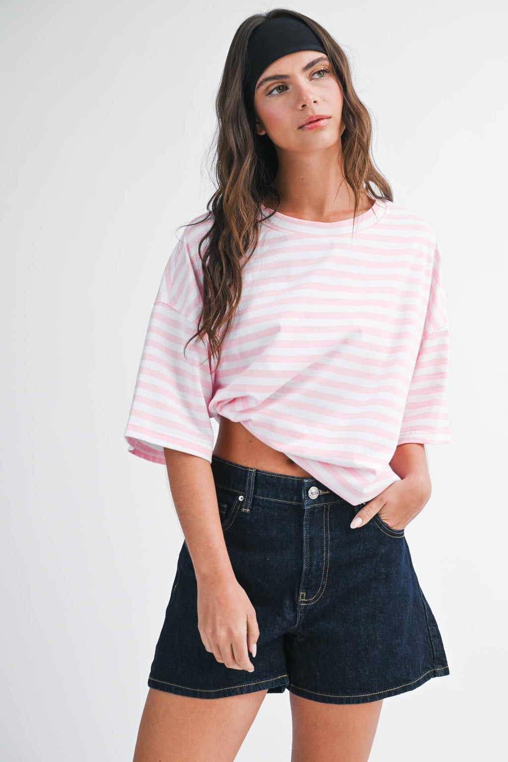 Oversized Stripe Boyfriend Tee