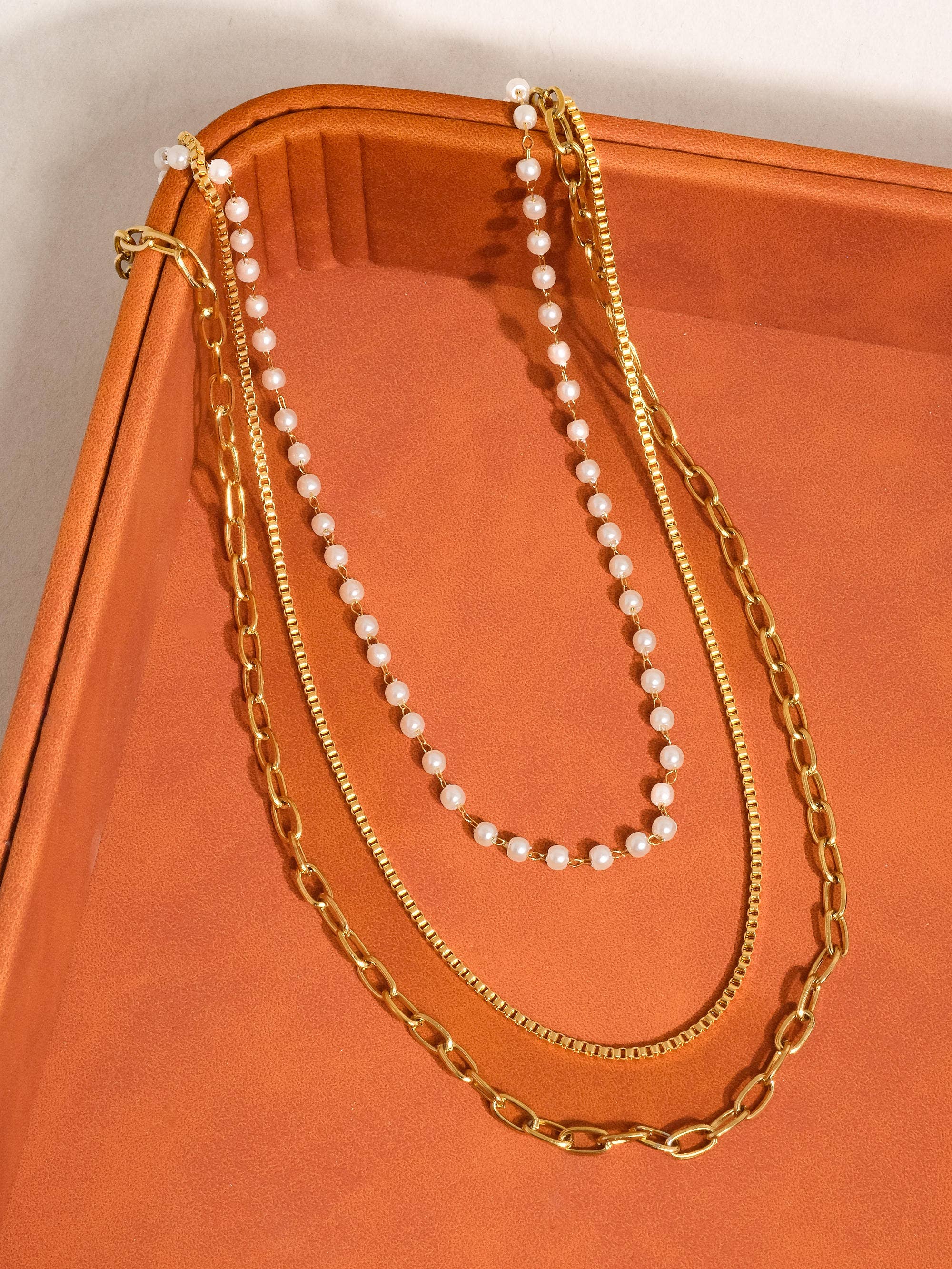 18K Gold Non-Tarnish Kady Pearl Necklace