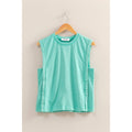 Round Neck Sleeveless Boxy Top