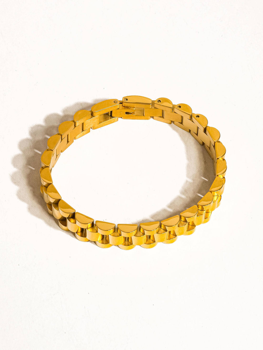 18K Gold Non-Tarnish Watchband Bracelet