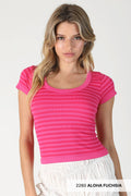 Striped Scoop Neck Top