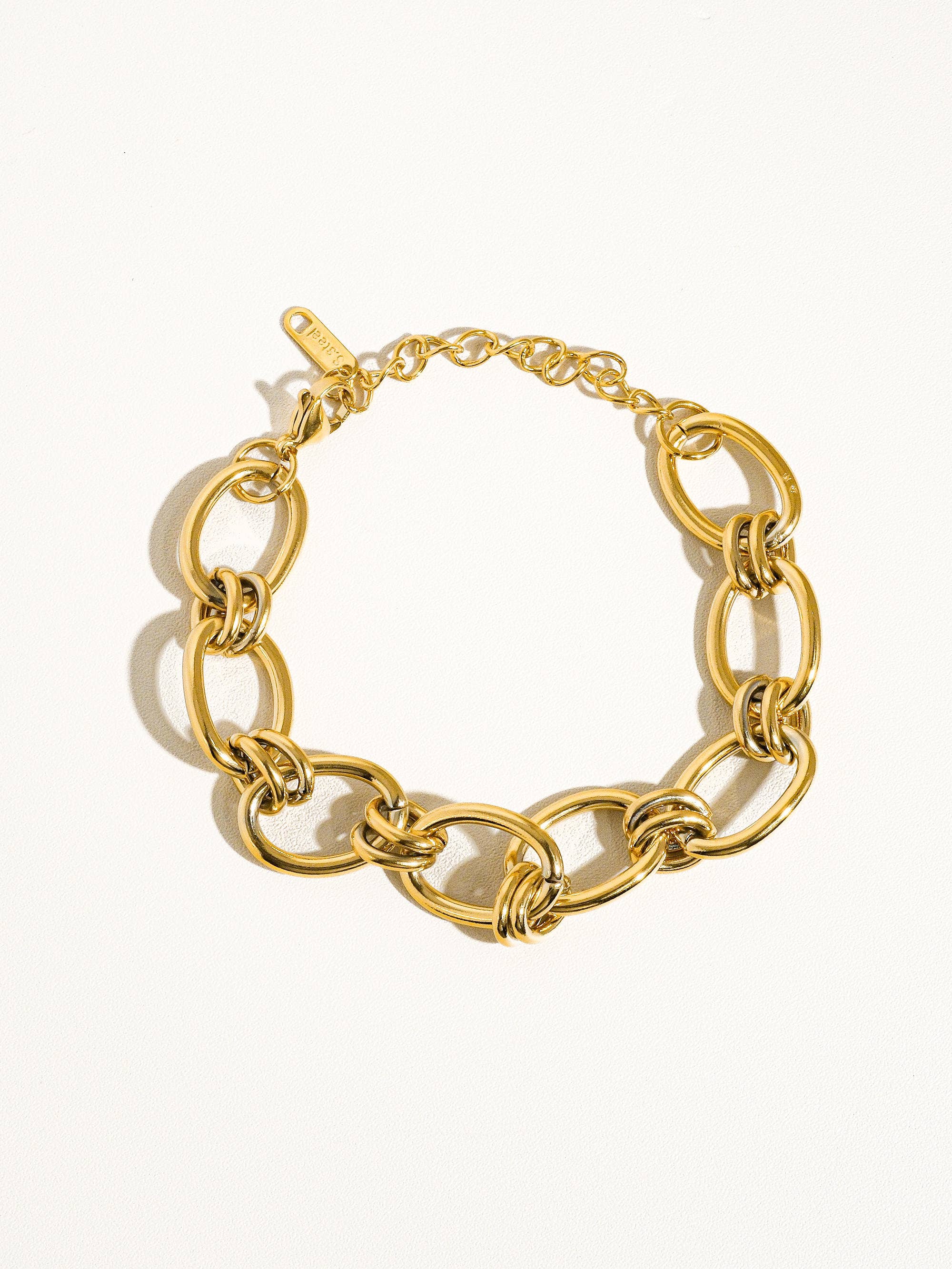 18K Gold Non-Tarnish Bold Tila Bracelet