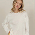 White Crew Neck Long Sleeve