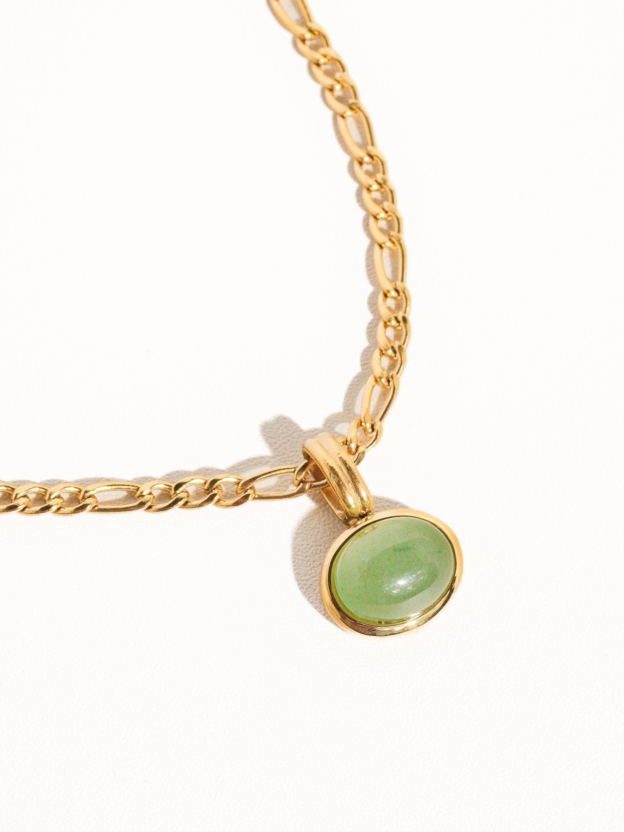 Non-Tarnish Green Pendant Necklace