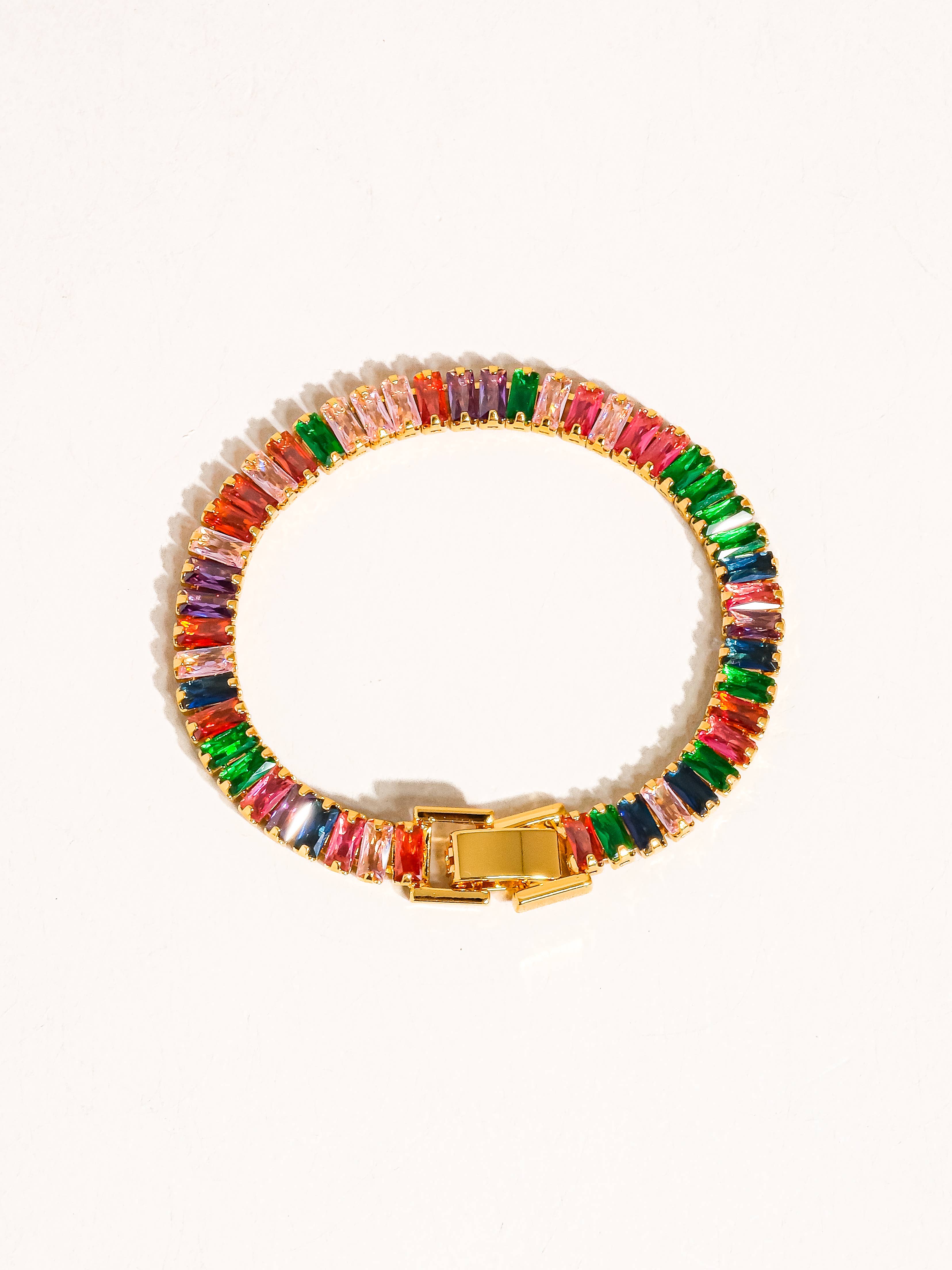 18K Gold Multicolor Hazel Chain Bracelet