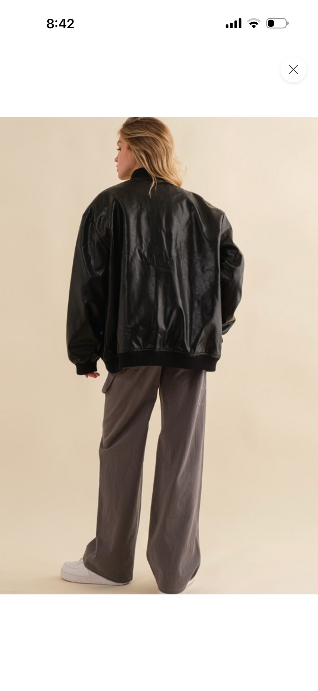 Black Leather Bomber Jacket