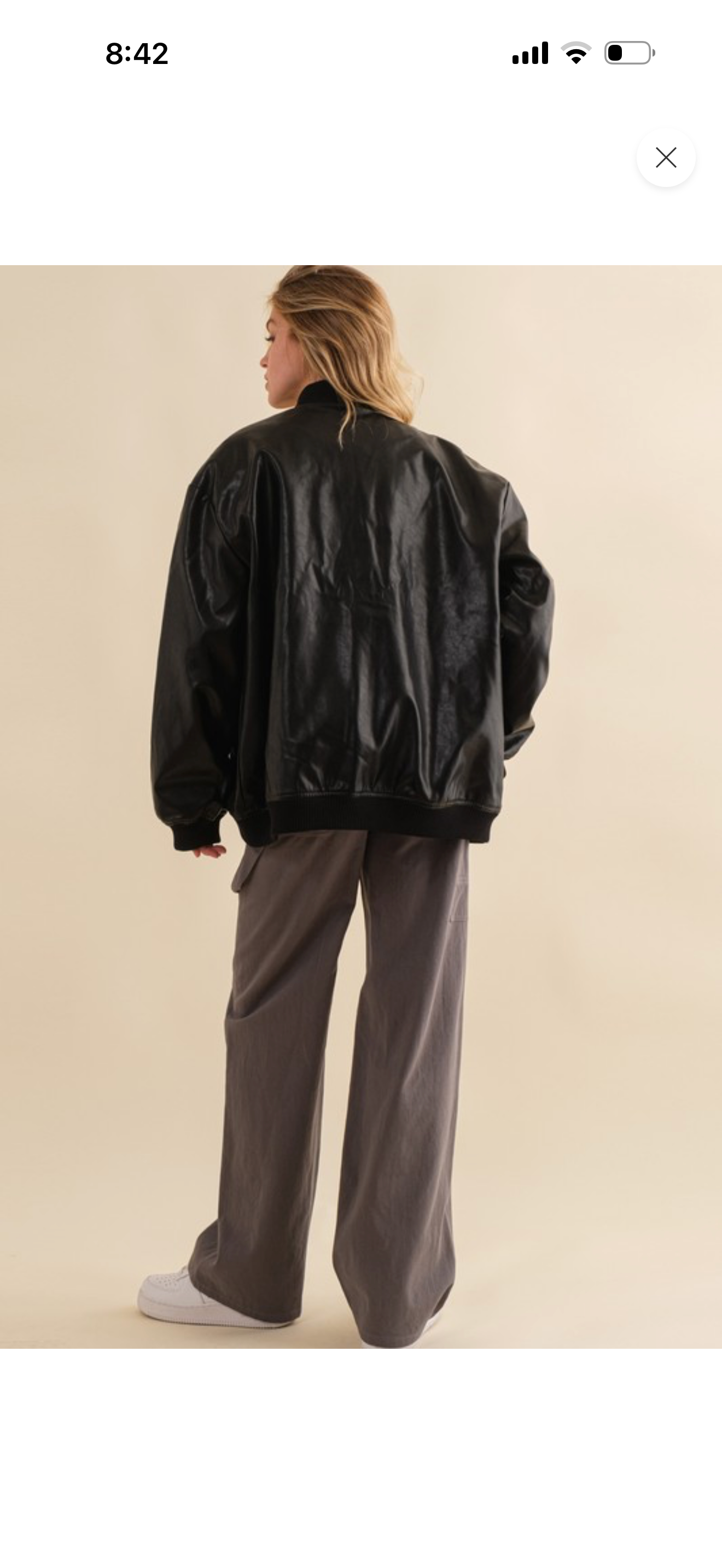 Black Leather Bomber Jacket