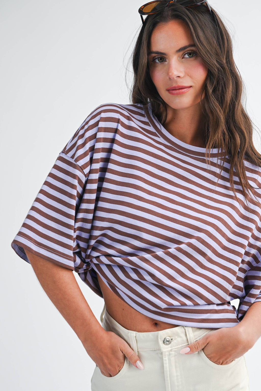 Oversized Stripe Boyfriend Tee