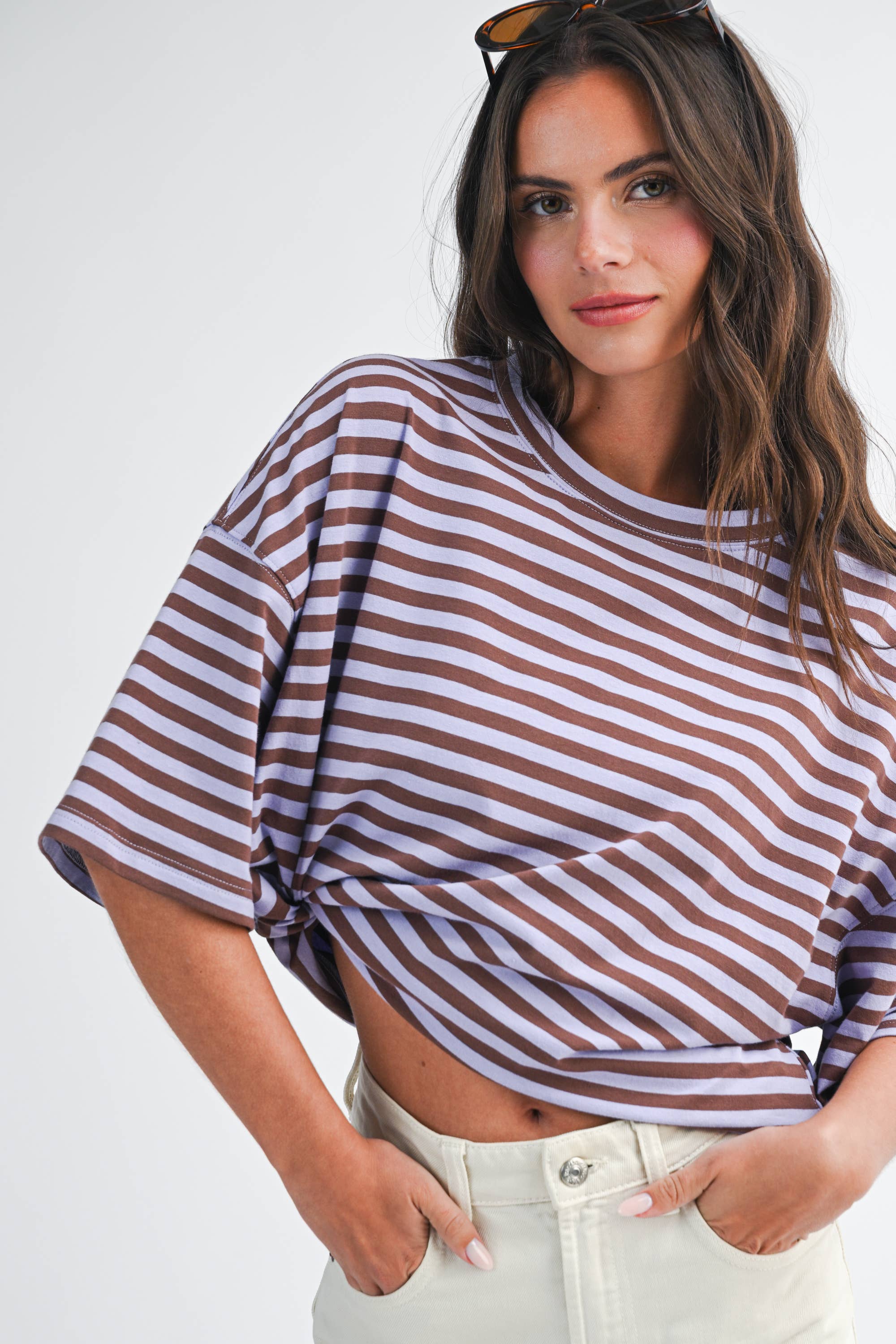 Oversized Stripe Boyfriend Tee