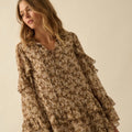 Boho Floral Ruffle Dress