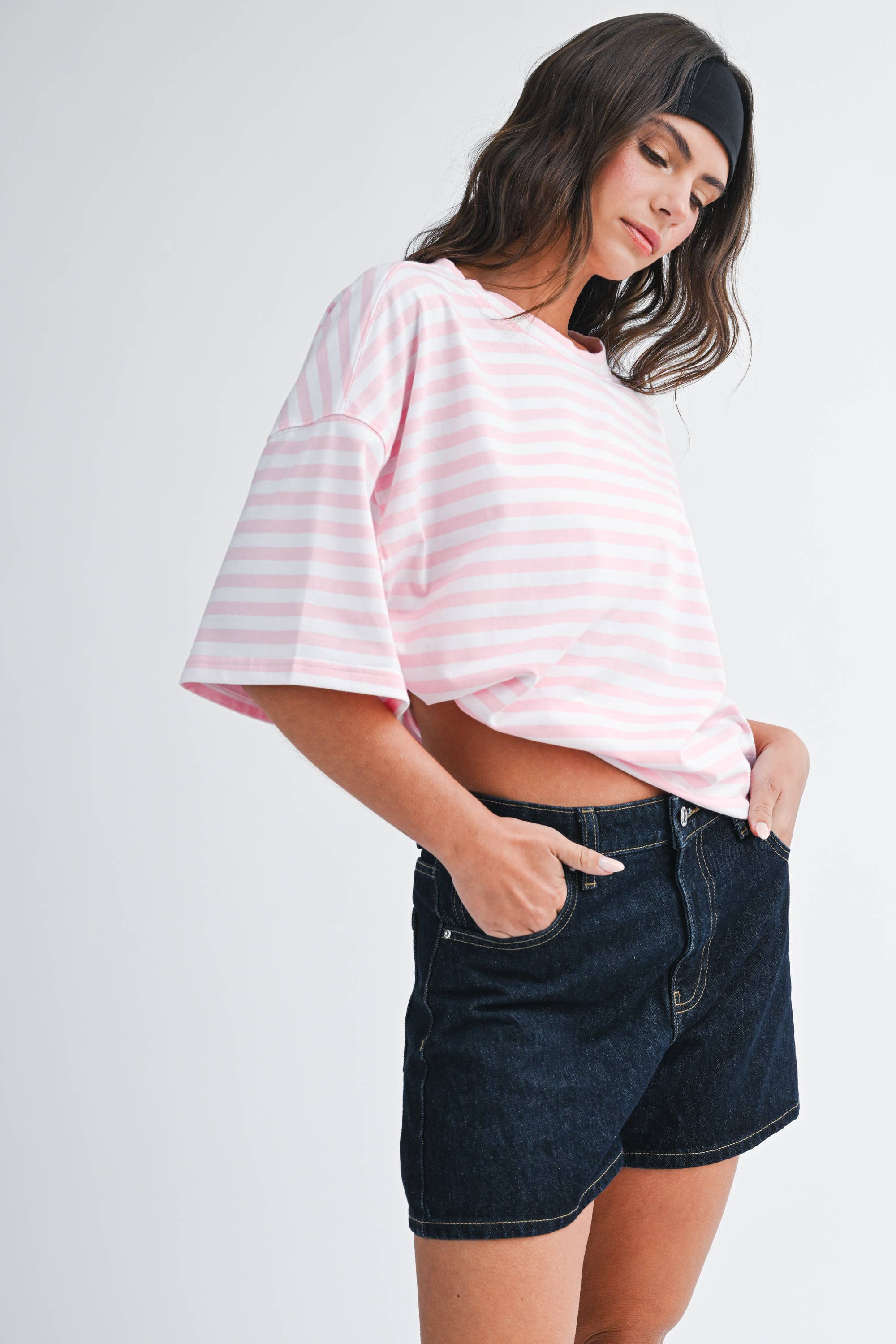Oversized Stripe Boyfriend Tee