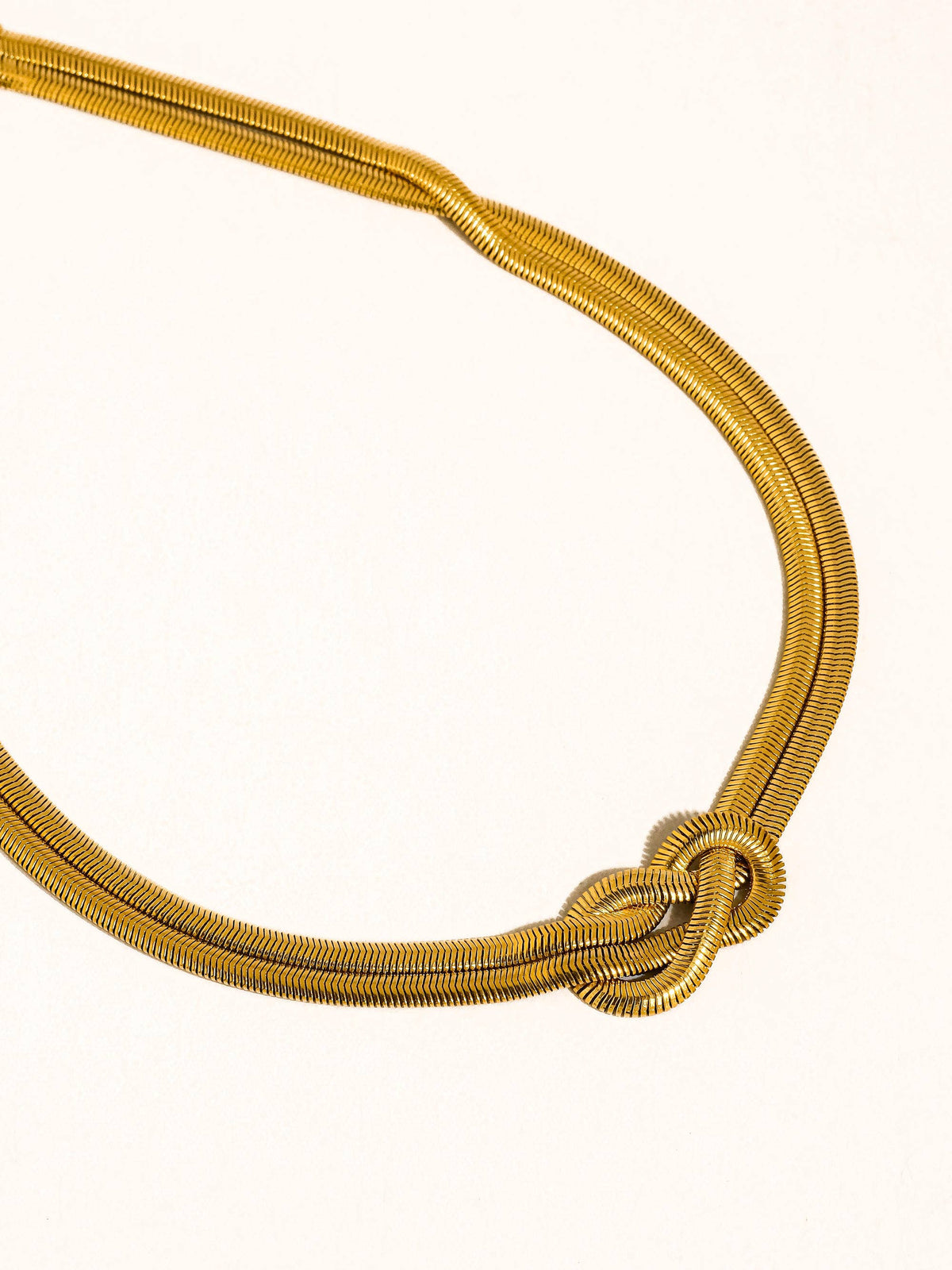 18K Gold Non-Tarnish Knot Necklace