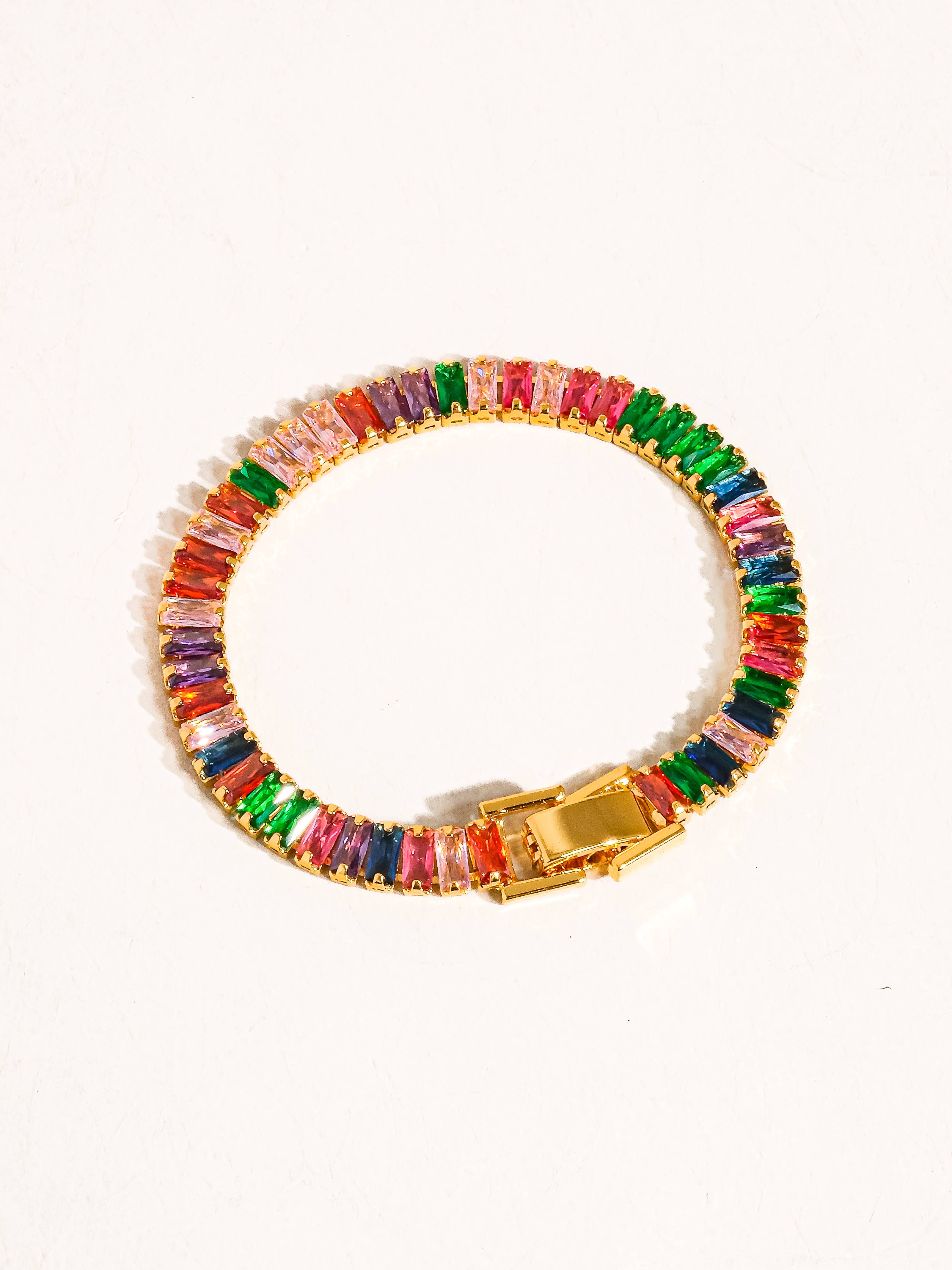 18K Gold Multicolor Hazel Chain Bracelet