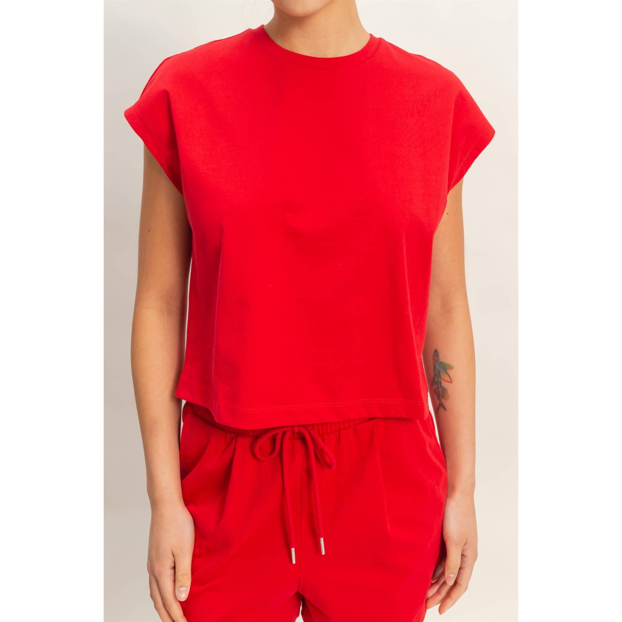 Cap Sleeve Shorts Set
